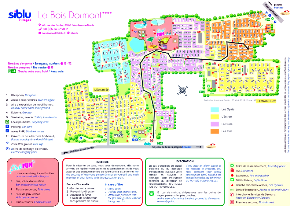 plan du camping
